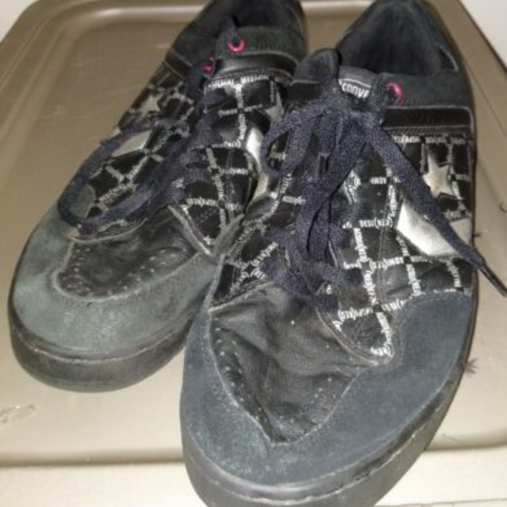 Sz 13 Converse Weapon Black Silver Lo Top Shoes Ra